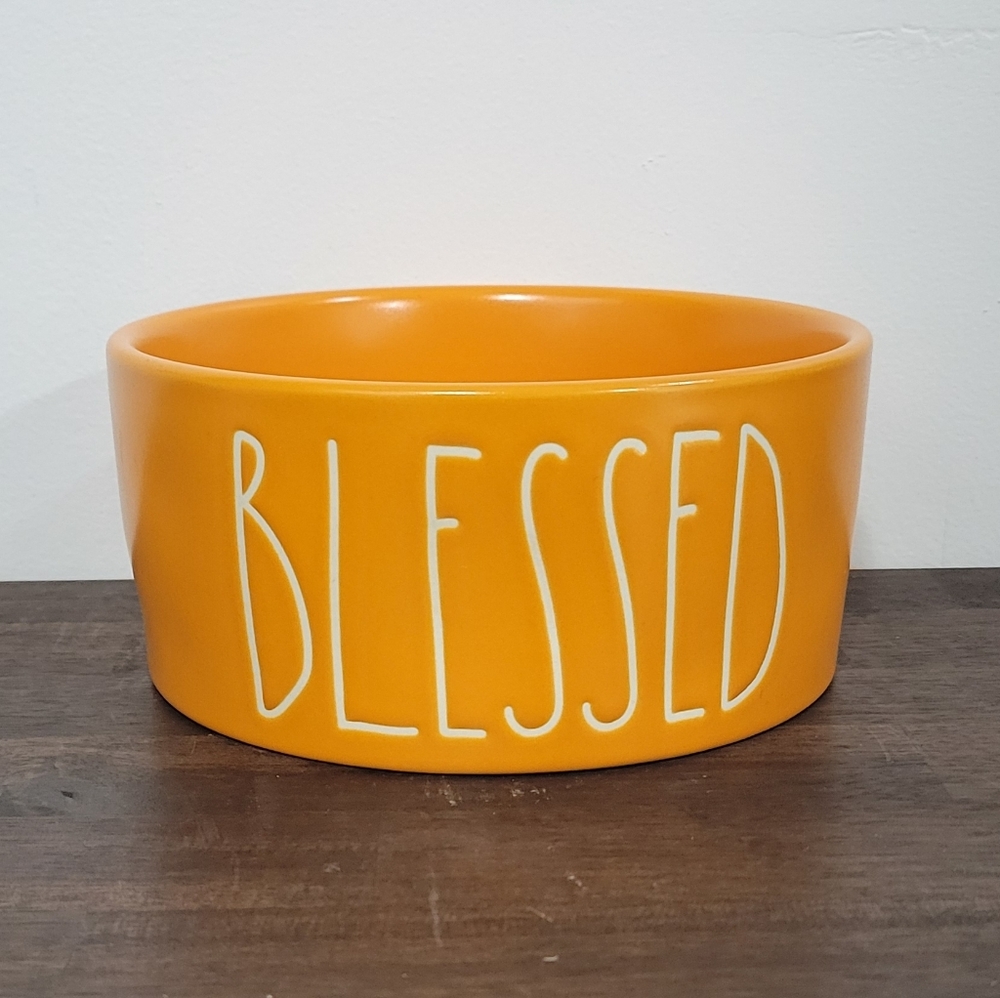 Rae Dunn 'Blessed' Dog Dish